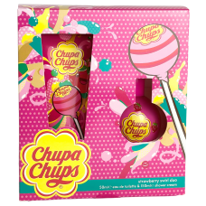 Набір дитячий Chupa Chups з ароматом полуниці (туалетна вода та крем/гель для душу)