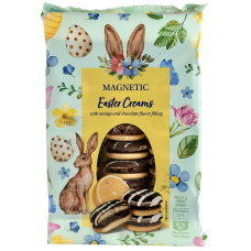 Печиво з начинкою зі смаком апельсина та шоколаду Easter Creams Magnetic 710g