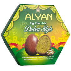 Яєчка з фісташковим кремом  молочному шоколаді Egg Chocolate Dubai Style Alyan 120g