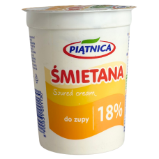Сметана Piatnica 18% 400g