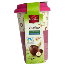 Керамічний кавовий стакан з цукерками праліне 100g Favorina