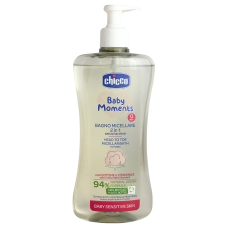 Гель для душу+шампунь з бавовною та вітаміном Е Baby Moments Bagno Micellare 2in1 0 m+ Chicco 500ml