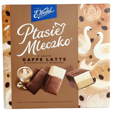 Пташине молоко зі смаком кави латте в молочному шоколаді Ptasie Mleczko Wedel 340g