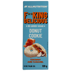 Печиво шоколадне без цукру з кокосом і карамеллю Fit King Delicious Allnutrition 128g