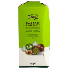 Дубайські цукерки з фісташковою начинкою та тістом катаіфі Dubai Chocolate Bolci 120g подарункова коробка