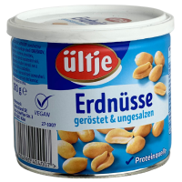 Арахіс смажений несолений Erdnusse gerostet&ungesalzen Ultje 180g