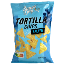Кукурудзяні чіпси Тортілла солені Tortilla chips salted Snack Day 200g