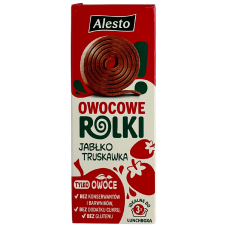 Пастила з яблука та полуниця Alesto Owocowe Rolki 30g