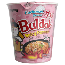 Локшина рамен зі смаком карбонара в стаканчику Buldak Hot Chicken Flavor Ramen Karbonara Samyang 80g