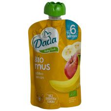 Дитяче фруктове пюре без цукру з яблук і банану Dada від 6 місяців