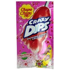 Льодяник зі смаком полуниці Crazy Dips Chupa Chups 14g