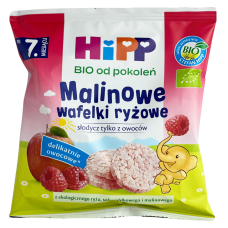 Рисові вафлі зі смаком малини без додатку цукру Wafelki ryzowe Hipp BIO 30g