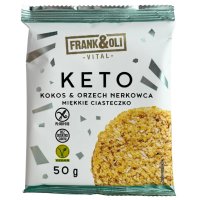 Печиво з кокосом та кеш'ю без глютену і цукру Keto Frank&Oli 50g