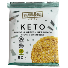 Печиво з кокосом та кеш'ю без глютену і цукру Keto Frank&Oli 50g