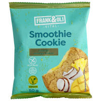 Печиво з джемом ананасу, манго, кокосу без глютену і цукру Smoothie Cookie Frank&Oli 50g