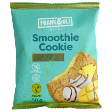 Печиво з джемом ананасу, манго, кокосу без глютену і цукру Smoothie Cookie Frank&Oli 50g