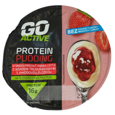 Протеїновий пудинг без доданого цукру зі смаком панна котти та полуничним джемом GoACTIVE 180g