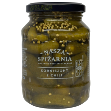 Корнішони мариновані з чилі Nasza Spizarnia 350g