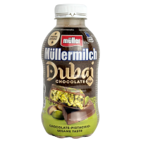 Молочний напій з шоколадно-фісташковим смаком Dubai Chocolate Mullermilch 380ml