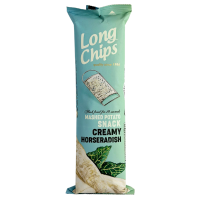 Картопляні чіпси зі смаком вершкового хрону Long Chips 75g