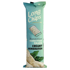 Картопляні чіпси зі смаком вершкового хрону Long Chips 75g