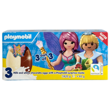 Набір шоколадних яєць без глютену з сюрпризом серія Playmobil 3шт