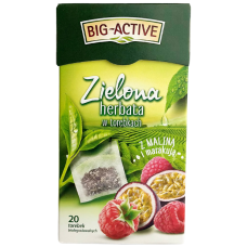 Чай пакетованій зелений з малиною і маракуєю Malina&Marakuja Big Active