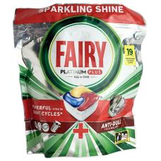Капсули для посудомийної машини 19шт Fairy Platinum plus All in one 295g