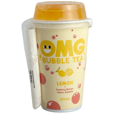 Напій з екстрактом чорного чаю з лимоном та стріляючими бульбашками Bubble Tea Omg 270ml
