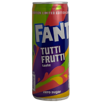 Напій газований з фруктовим смаком без цукру Fanta Tutti Frutti 250ml