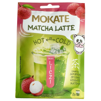 Суміш для прготування матча латте з лічі на 2 порції  Mokate Matcha Latte