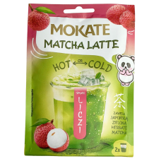 Суміш для прготування матча латте з лічі на 2 порції  Mokate Matcha Latte