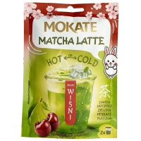 Суміш для прготування матча латте з вишнею на 2 порції  Mokate Matcha Latte