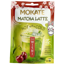 Суміш для прготування матча латте з вишнею на 2 порції  Mokate Matcha Latte