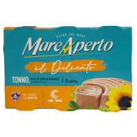 Тунець в соняшниковій олії Tonno olio di semi di girasole Mare Aperto 6*70g