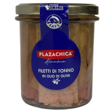 Філе тунця в оливкові олії Filetti di tonno in olio di oliva Plazachica 315g
