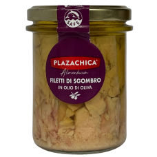 Філе скумбрії в оливкові олії Filetti di sgombro in olio di oliva Plazachica 190g
