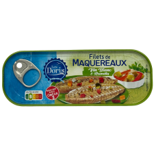 Філе скумбрії в білому вині з травами Filets de Maquereaux Vin Blanc e Aromates Les Doris 176g
