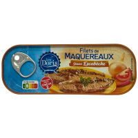 Філе скумбрії в томатно-оцтовому соусі з цибулею Filets de Maquereaux Sauce Escabeche Les Doris 169g