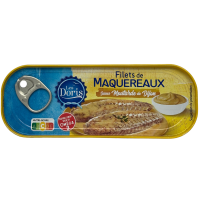 Філе скумбрії в соусом з діжонської гірчиці Filets de Maquereaux Sauce Moutarde de Dijon Les Doris 169g