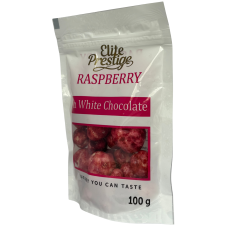 Сублімована малина в білому шоколаді Raspberry in white chocolate Elite Prestige 100g