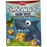 Готовий сніданок з шоколадними кульками Cuetara Oceanix shark bites 150g