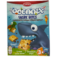 Готовий сніданок з шоколадними кульками Cuetara Oceanix shark bites 150g