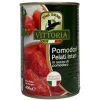 Томати цілі очищені в жб Pomodori Pelati Interi Vittoria 400g