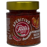 Сальса з в'ялених томатів та перцю чилі Aperitivo pomodori secchi all arrabbiata Polli 140g