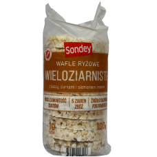 Рисові хлібці злакові з коричневого рису Sondey 100g
