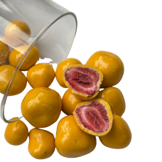 Сублімована полуниця в білому шоколаді з бананом Muzlu Cilek Draje