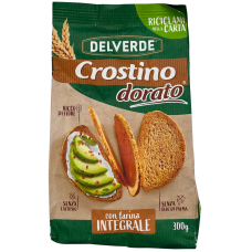 Грінки цільнозернові Crostino dorato integrale Delverde 300g