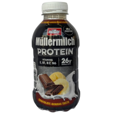 Протеїновий молочний напій без цукру зі смаком шоколаду та банану Mullermilch Protein Muller 400ml