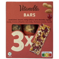 Батончик арахісовий з журавлиною, кеш'ю і насінням соняшника Bars Vitanella 3*35g